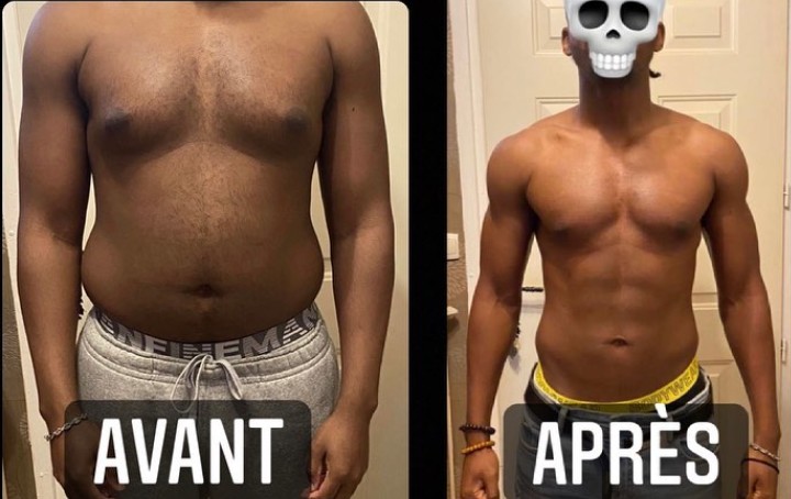 Transformation avant/après d'un client coaché par Flavien Gavel